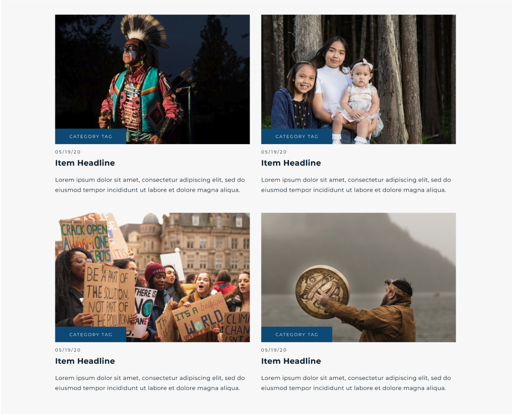 Screenshots to showcase details of the design for BC First Nations Justice Council website